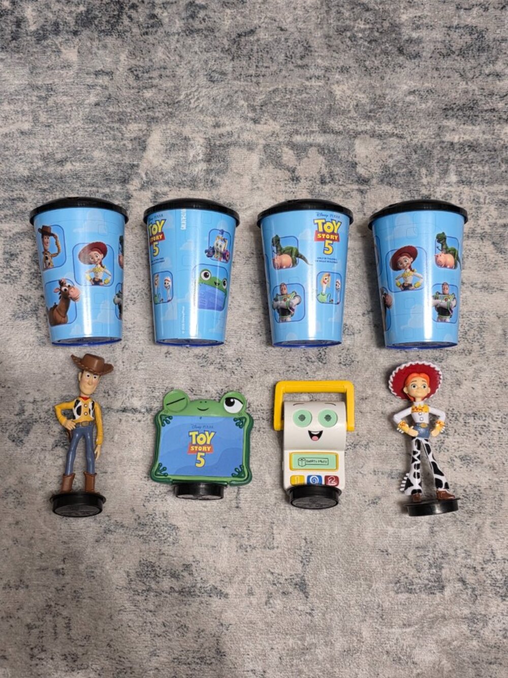 Lot 4 Cup 4 figure Disney Pixar Toy Story 5 Official Only in Theatres NEW